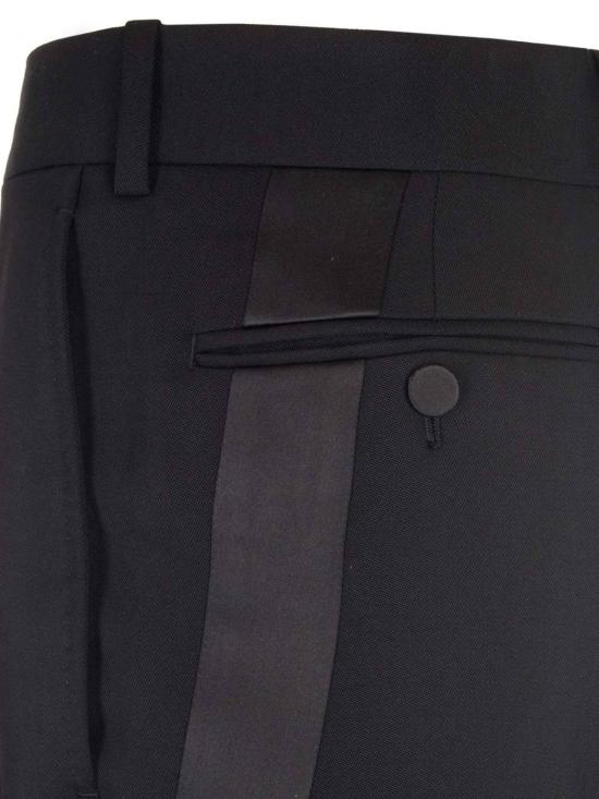  알렉산더 맥퀸 스트레이트 팬츠 턱시도 시가렛 팬츠 블랙 - ALEXANDER MCQUEEN