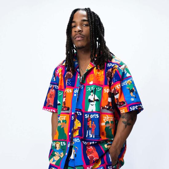  마켓 반팔 셔츠 일러스트레이티드 SS 버튼업  멀티 - MARKET