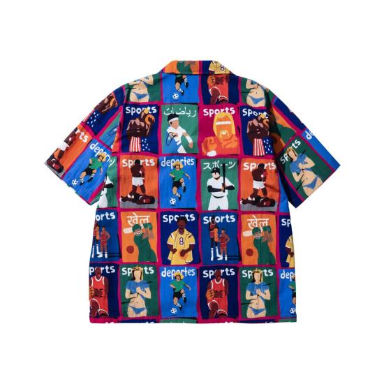  마켓 반팔 셔츠 일러스트레이티드 SS 버튼업  멀티 - MARKET