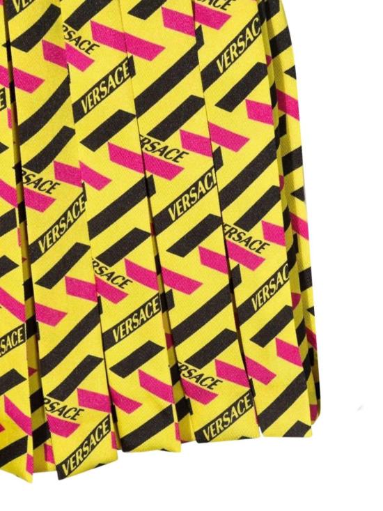  [키즈] 베르사체 스커트 키즈  트윌 모노그램 + 엘라스티코 로고  옐로우 - VERSACE