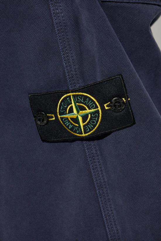  스톤 아일랜드 스트레이트 팬츠 로고  (블루) - STONE ISLAND