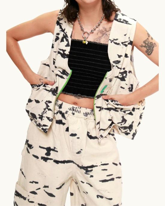  vest 크롭 팬츠 베스트 밀스 블루 치즈 셰프 팬츠 - OTHER BRANDS