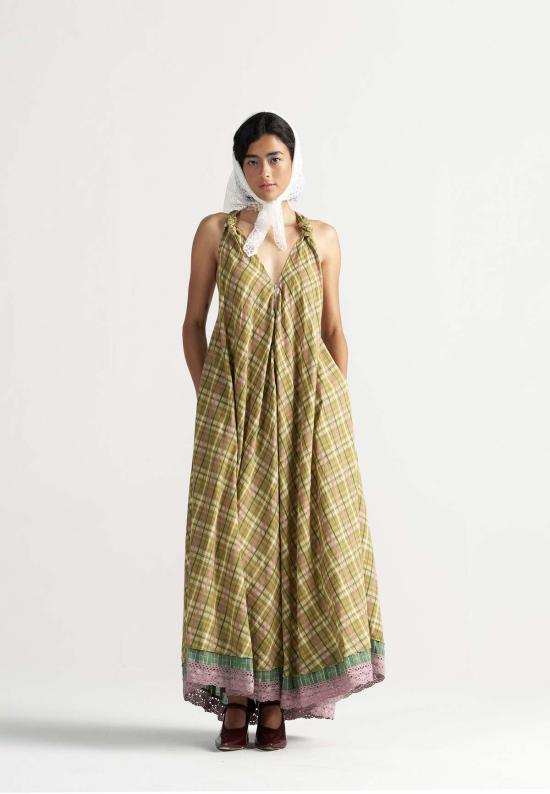  이키비 롱 원피스 마들렌 피크닉 맥시 드레스 옐로우 - IKKIVI