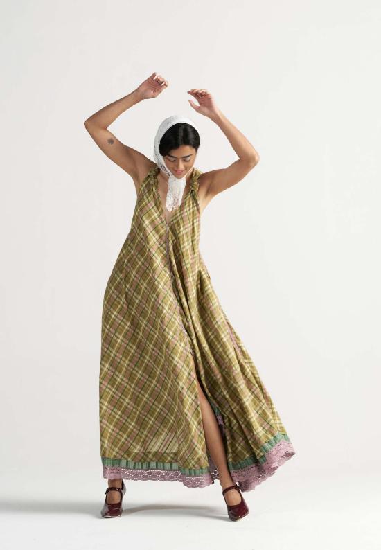  이키비 롱 원피스 마들렌 피크닉 맥시 드레스 옐로우 - IKKIVI