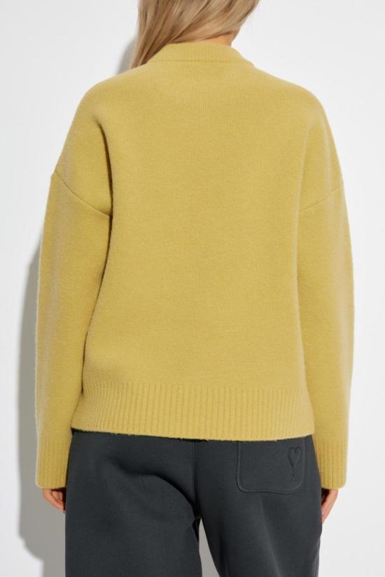  아미 스웨터 알렉상드르 마티우시 로고 울  그린 - AMI