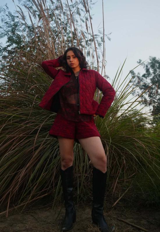  이키비 자켓 엠버 퀼팅 재킷 레드 - IKKIVI