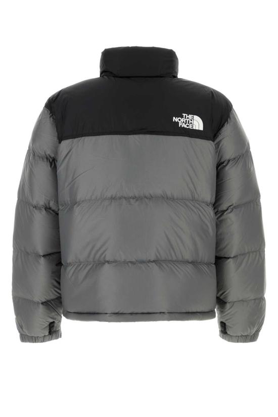  노스페이스 패딩 투톤 나일론 다운 재킷 스모크 펄/TNF 블랙 - NORTH FACE