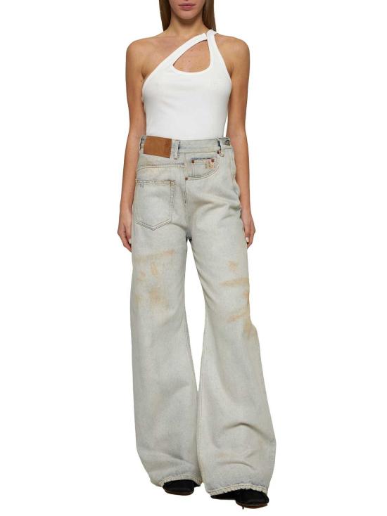  MM6 메종마르지엘라 민소매 티셔츠 Mm6 메종 마르지엘라 탱크탑 베이지 - MM6 MAISON MARGIELA