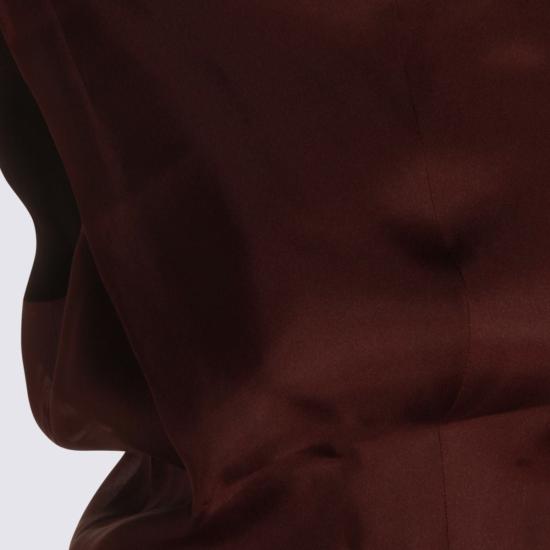  케이트 원피스 Khaite 브라운 실크 드레스 Almandine - KHAITE