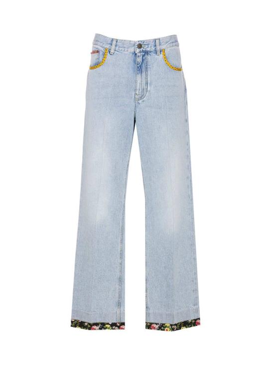  발렌티노 가라바니 데님 팬츠 자수  블루