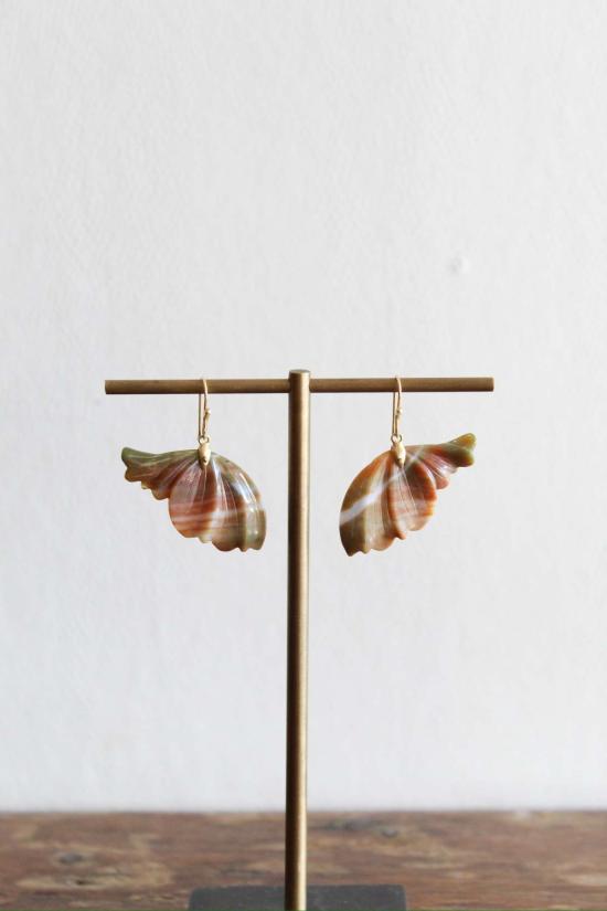  아네트 페르디난센 이어링 미디엄 18k 재스퍼 인챈티드 페어리 윙