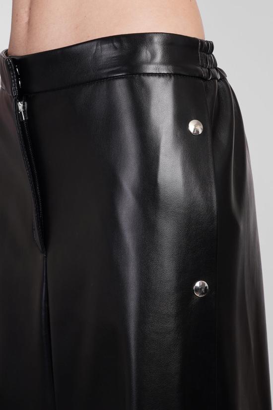  스텔라 맥카트니 가죽 팬츠 스텔라 매카트니 얼터 매트  블랙 - STELLA MCCARTNEY