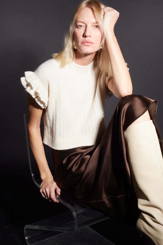  일레븐 식스 민소매 티셔츠 타냐 러플 탱크 - ELEVEN SIX