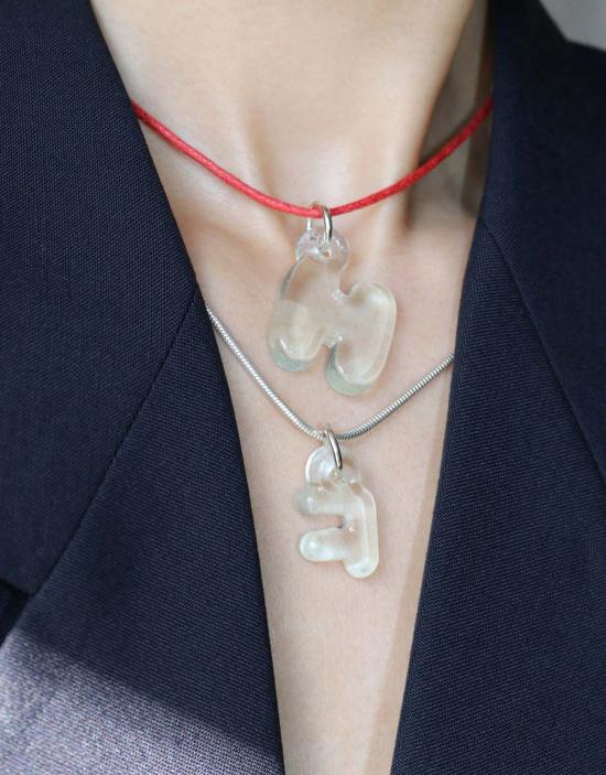  클레드 목걸이/팬던트 코드 목걸이 (빨간색/검은색) - CLED