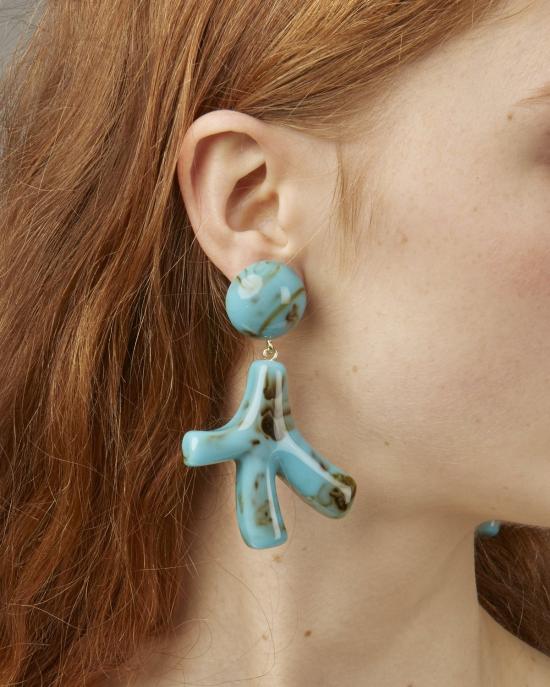  발렛 스튜디오 이어링 Valet Noemie 귀걸이 청록색 - VALET STUDIO