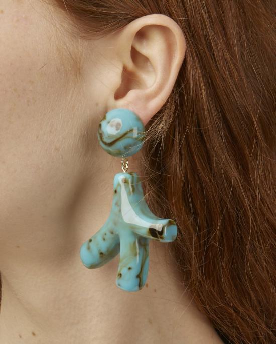  발렛 스튜디오 이어링 Valet Noemie 귀걸이 청록색 - VALET STUDIO