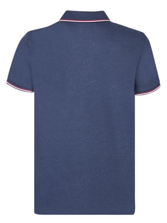  몽클레어 폴로 티셔츠 몽클레르 로고 패치 폴로 셔츠 블루 - MONCLER