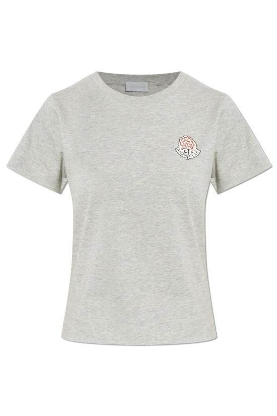  몽클레어 반팔 티셔츠 로고가 있는  티셔츠