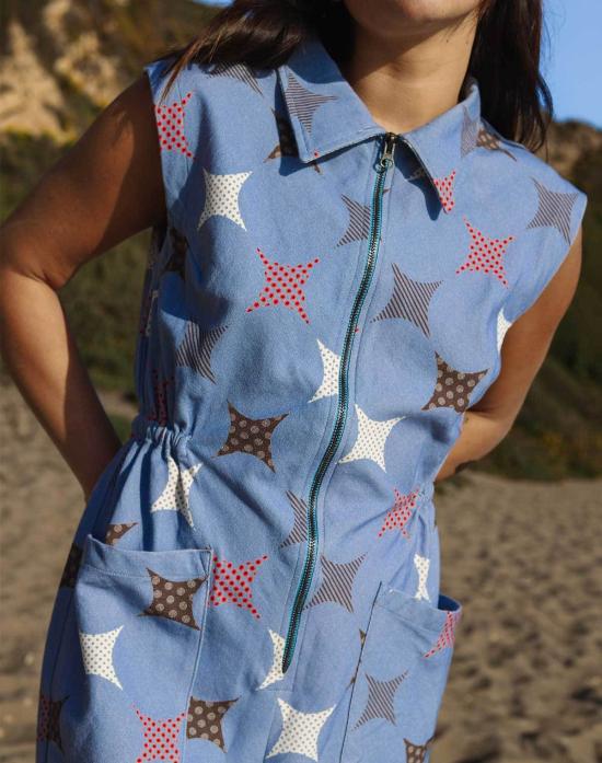  노블 점프수트 탱크 슈트 롬퍼 스파클 프린트 - NOBLE