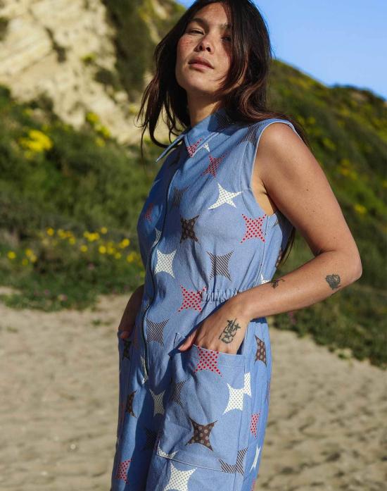  노블 점프수트 탱크 슈트 롬퍼 스파클 프린트 - NOBLE