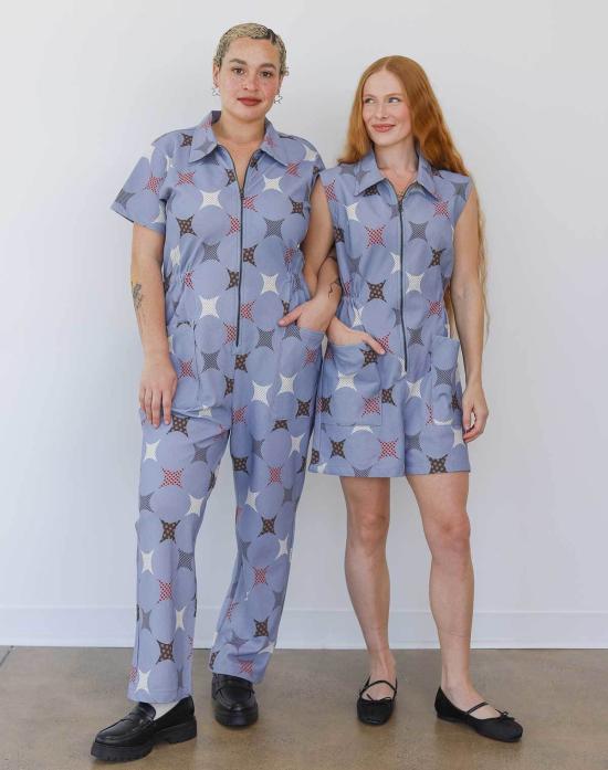  노블 점프수트 탱크 슈트 롬퍼 스파클 프린트 - NOBLE