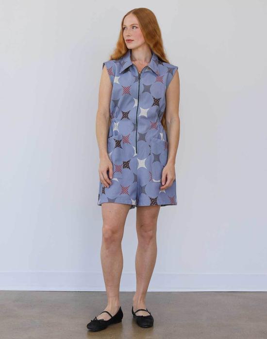  노블 점프수트 탱크 슈트 롬퍼 스파클 프린트