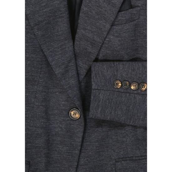  브루넬로 쿠치넬리 수트 자켓 Brunello Cucinelli 울 블레이저 그레이 - BRUNELLO CUCINELLI