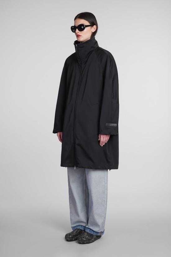  마르니 코트 블랙 폴리에스터 블랙 - MARNI