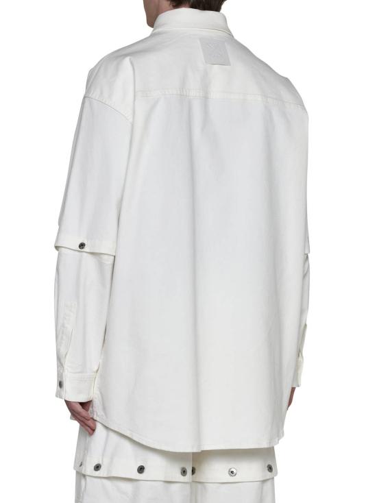  오프화이트 긴팔 셔츠 90년대 로고 오버 화이트 - OFF WHITE