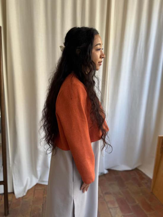  카렘 가디건 Kaarem Scales Ls 슬리브 크롭 카디건 - KAAREM