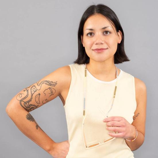  Altiplano 안경 알티플라노 비즈 장식 컬러 블록 끈 - OTHER BRANDS