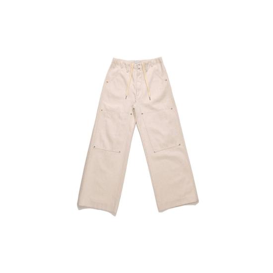  타나카 데님 팬츠 워크 진 팬츠 화이트 - TANAKA