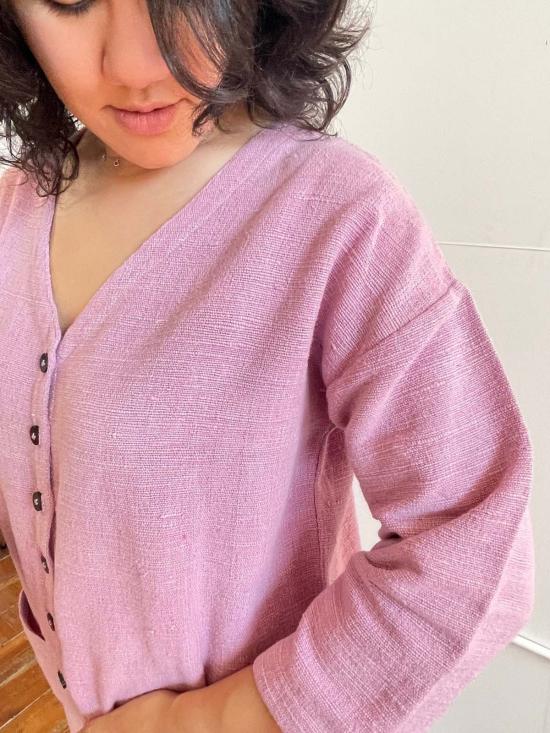  Happy French Gang 점프수트 Happyfrenchgang 텍스처드  라벤더 - OTHER BRANDS