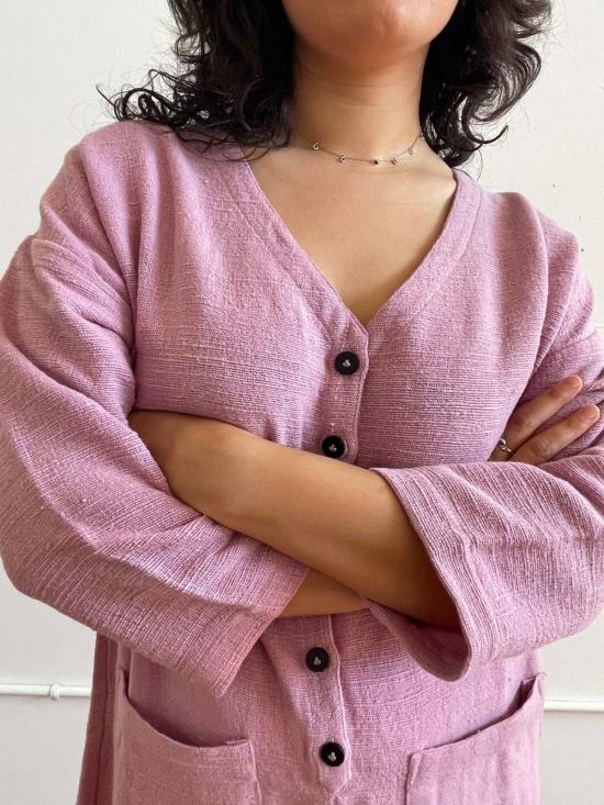  해피 프렌치 갱 점프수트 Happyfrenchgang 텍스처드  라벤더 - HAPPY FRENCH GANG