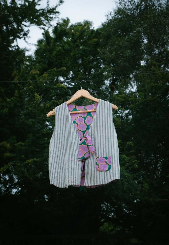  이키비 베스트 클로버 스커트 세트 핑크 - IKKIVI