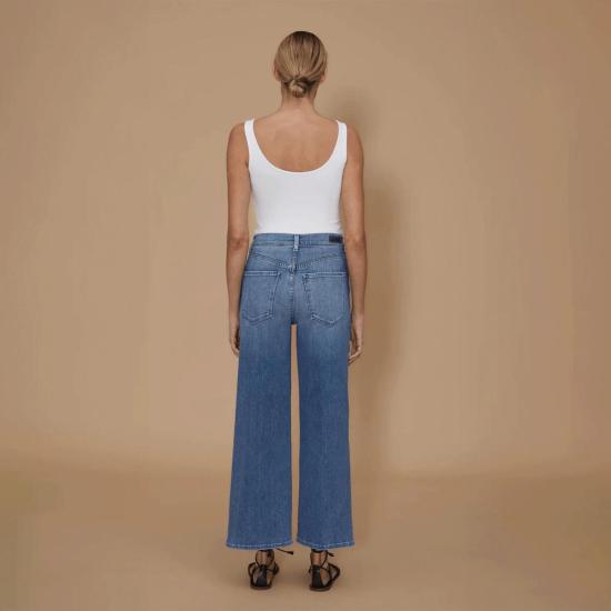  르장 데님 팬츠 르 장 줄리엣 와이드 레그 앵클 진 문리버 - LE JEAN