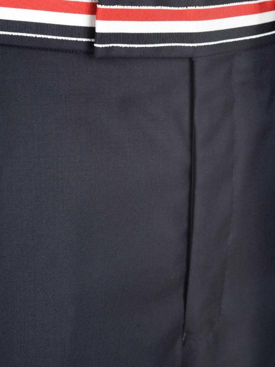  톰브라운 수트 팬츠 톰 브라운 스트라이프 허리밴드  (블루) - THOM BROWNE