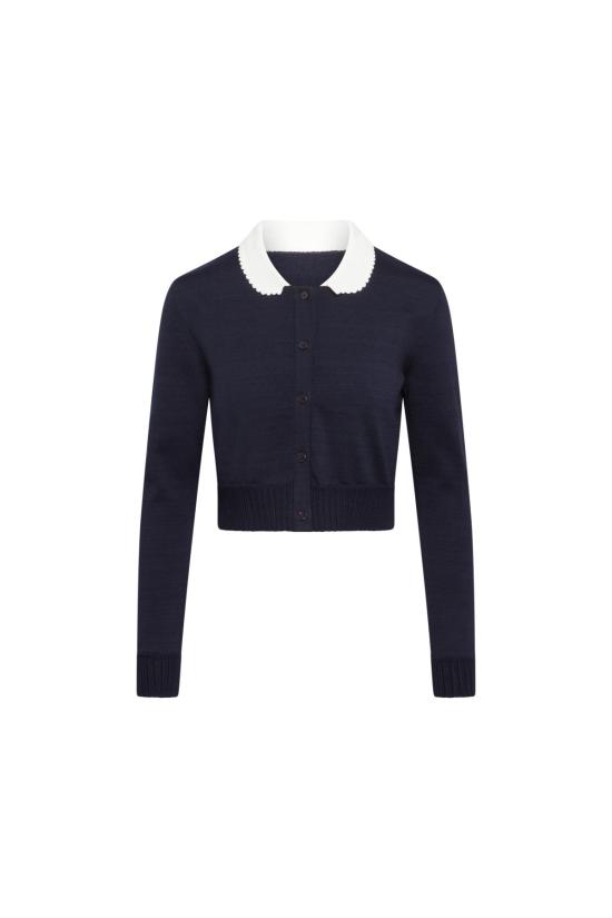  올리비아 라티노비치 가디건 페니워스 여사 네이비 카디건 - OLIVIA LATINOVICH