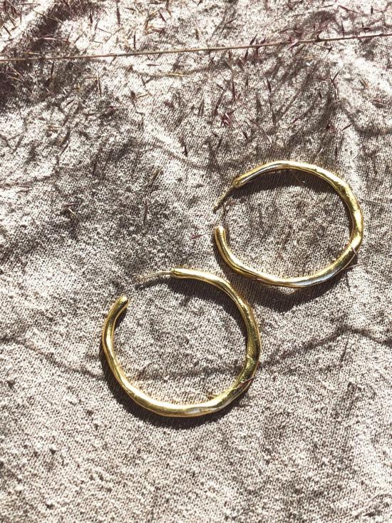  머큐리얼 스튜디오 이어링 스머시드 후프 - MERCURIAL STUDIO