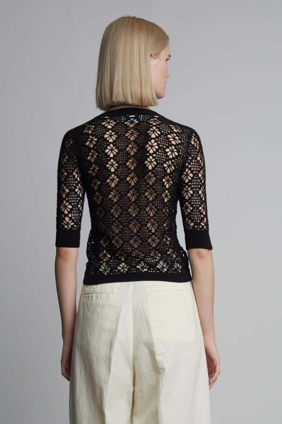  ELEVEN SIX 가디건 일레븐 식스 루비 크로셰  블랙 - OTHER BRANDS