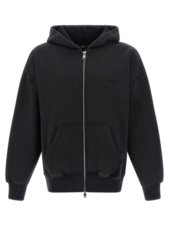  퍼플 브랜드 긴팔 티셔츠 후드티 블랙