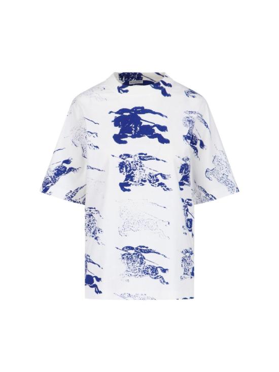  버버리 반팔 티셔츠 EKD 프린트 티셔츠 비앙코 - BURBERRY