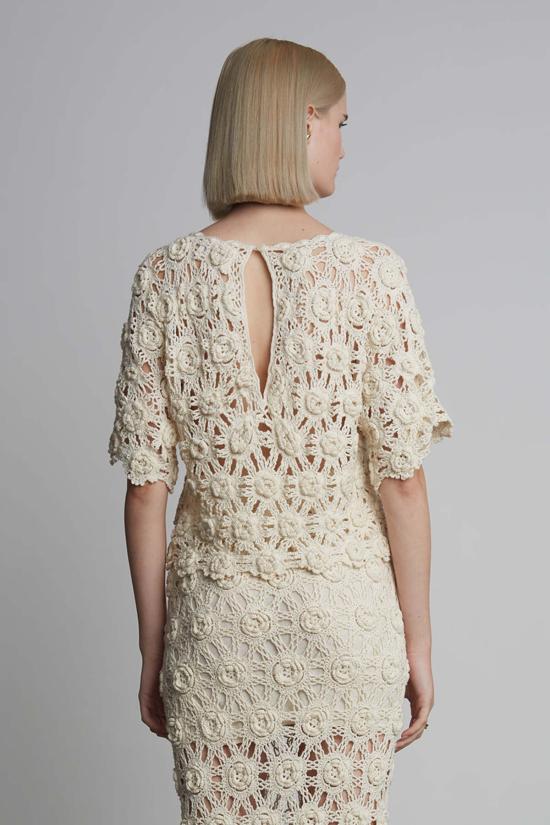  ELEVEN SIX 블라우스 일레븐 식스 카라 크로셰  아이보리 - ELEVEN SIX