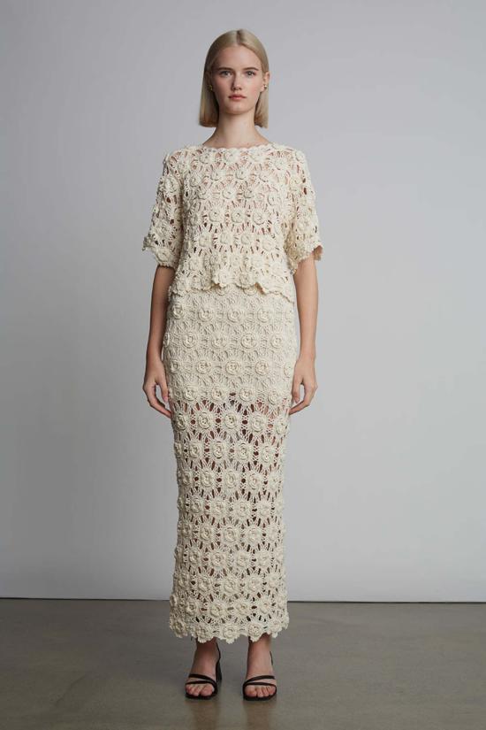  ELEVEN SIX 블라우스 일레븐 식스 카라 크로셰  아이보리 - ELEVEN SIX