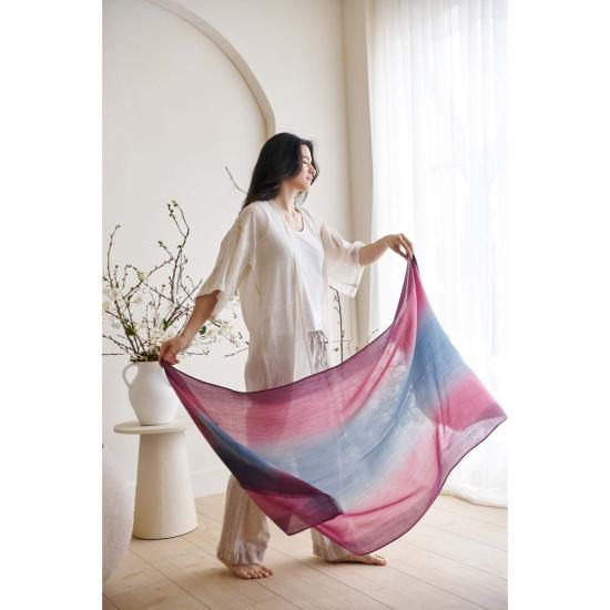  베리어슬리 머플러/스카프 아이리스 헤이즈 스카프 보라색/핑크색 - VARIOUSLY