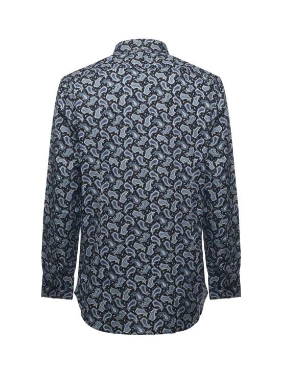  에트로 긴팔 셔츠 페이즐리 프린트 코튼 셔츠 - ETRO
