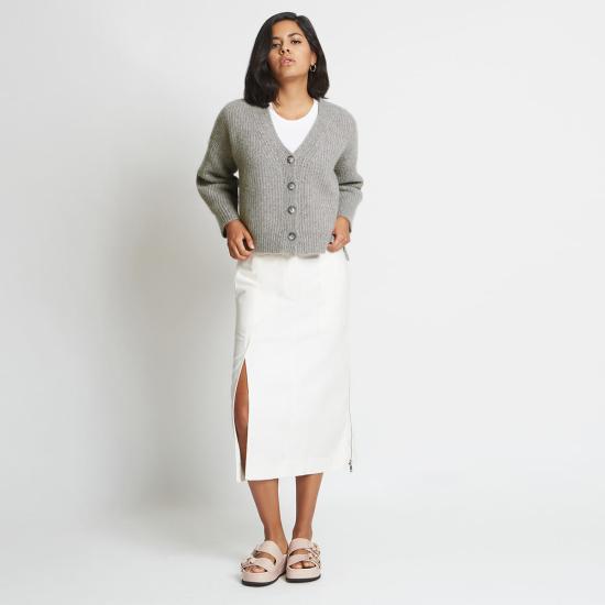  산티클레르 가디건 산티클러 알릭스 골지 퓨어 캐시미어  그래닛 색상 - SANTICLER