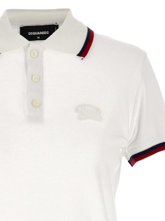  디스퀘어드2 롱 원피스 Dsquared2 맥시 컷아웃 폴로 드레스 화이트 - DSQUARED2