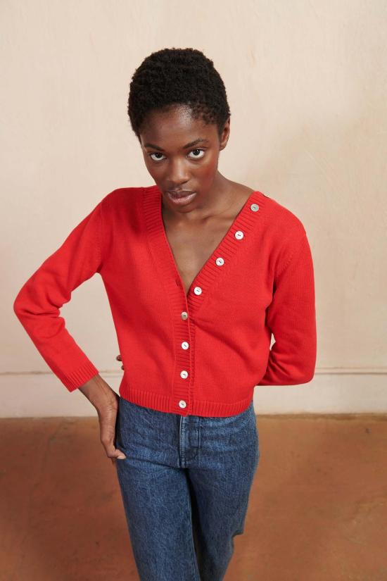  마리아 스탠리 가디건 버튼 카디 피킬로