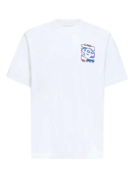 26SS 카사블랑카 반팔 티셔츠 MSP26JTS00107 BRIGHT WHITE JERSEY
